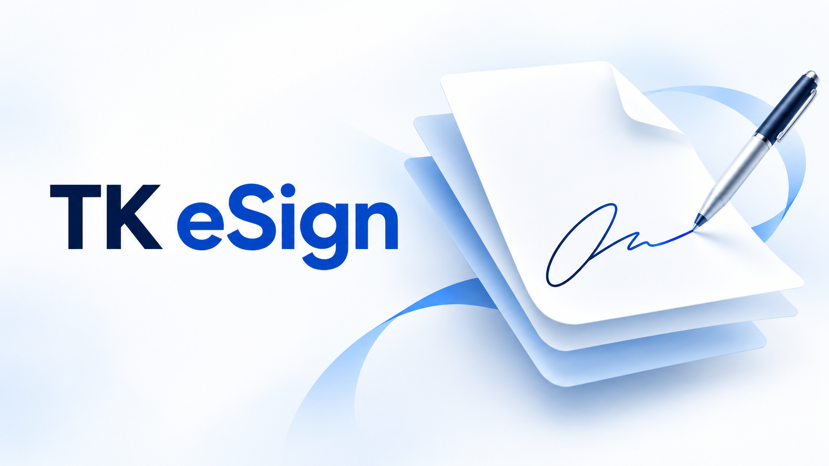 TK eSign 抽象文件與簽署意象封面
